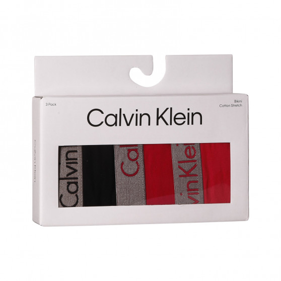 3PACK дамски бикини Calvin Klein multicolour (QD3561E-6VS)