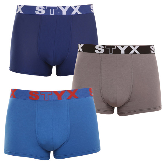 3PACK Мъжки боксерки Styx спортни еластични многоцветни (G9676863)