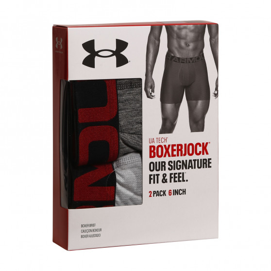 2PACK Мъжки боксерки Under Armour сиво (1363619 011)