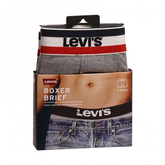 2PACK Мъжки боксерки Levis многоцветен (905005001 004)