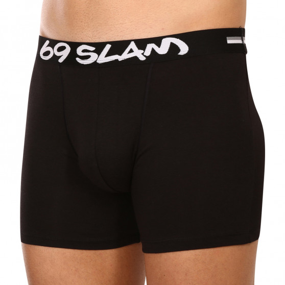 Мъжки боксерки 69SLAM fit бамбук plain (MBVPLN-BK)