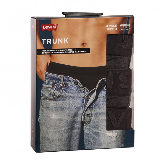 3PACK Мъжки боксерки Levis сиво (905042001 007)