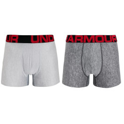 2PACK Мъжки боксерки Under Armour извънгабаритен сив (1363618 011)