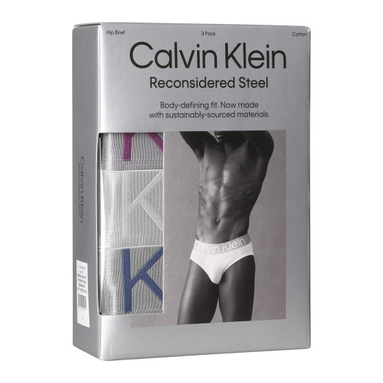 3PACK Мъжки слипове Calvin Klein многоцветен (NB3129A-C7Y)