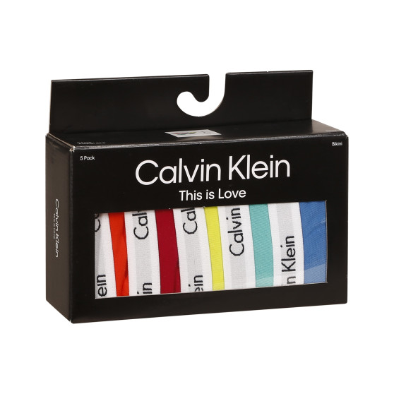 5PACK дамски бикини Calvin Klein multicolour (QD3586E-BNG)