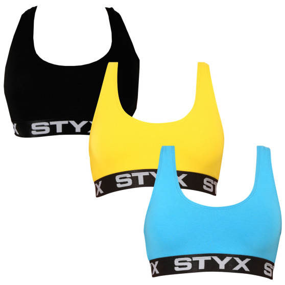 3PACK дамски сутиен Styx sport multicolour (3IP96089)