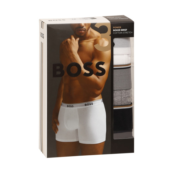 3PACK Мъжки боксерки BOSS многоцветен (50475282 999)