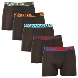 5PACK Мъжки боксерки Gianvaglia черено (GVG-5010)