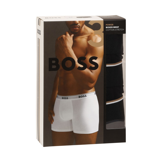 3PACK Мъжки боксерки BOSS черено (50475282 001)