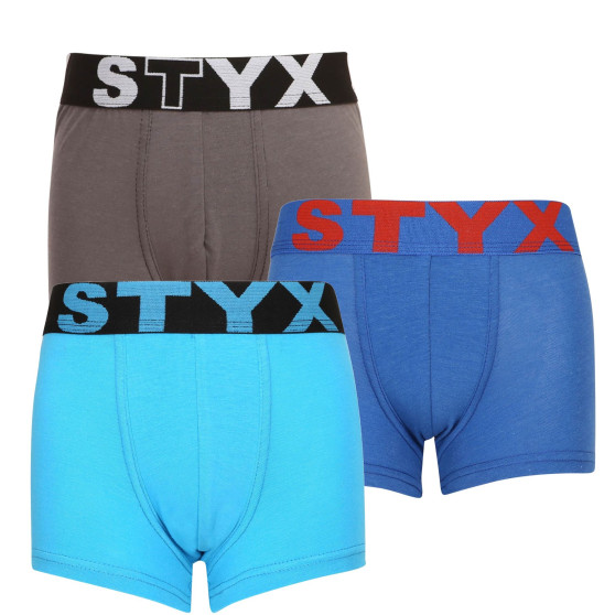 3PACK Детски боксерки Styx спортни еластични многоцветни (3GJ96739)