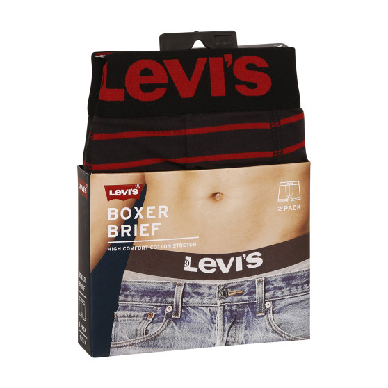 2PACK Мъжки боксерки Levis черено (905011001 786)