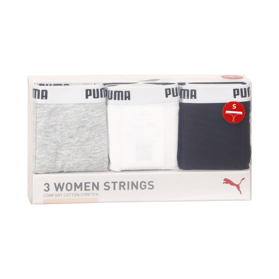 3PACK Дамски стрингове Puma многоцветен (503008001 015)