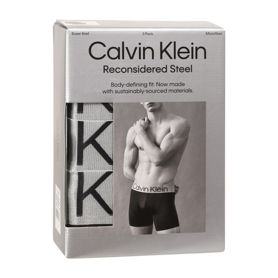 3PACK Мъжки боксерки Calvin Klein черено (NB3075A-7V1)