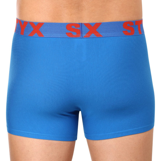 3PACK Мъжки боксерки Styx спортни гумени извънгабаритен сини (3R96879)