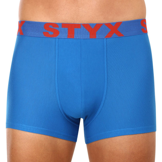 3PACK Мъжки боксерки Styx спортни гумени извънгабаритен сини (3R96879)