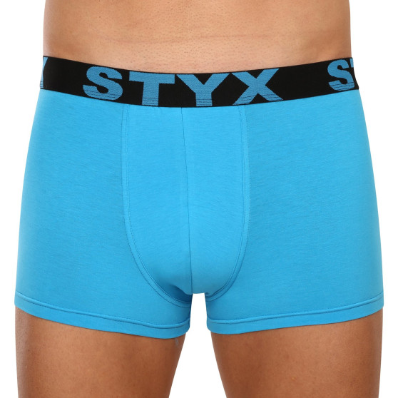 3PACK Мъжки боксерки Styx спортни гумени извънгабаритен сини (3R96879)