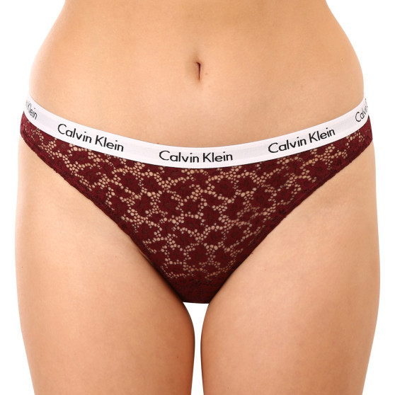 3PACK дамски бикини Calvin Klein извънгабаритен multicolour (QD3975E-BP7)