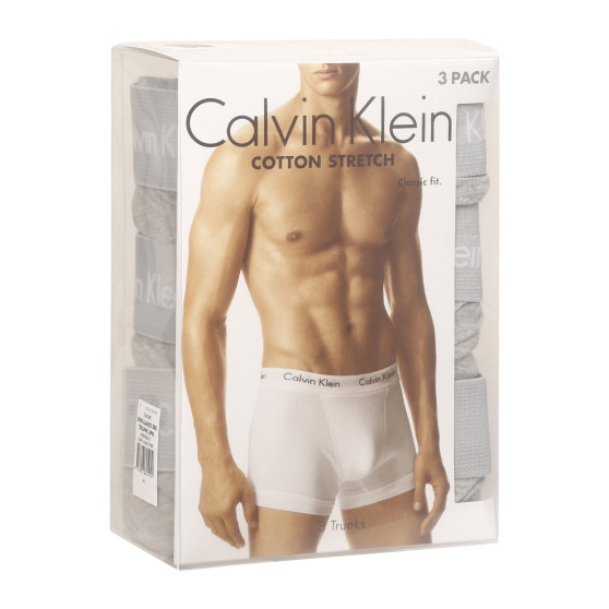 3PACK Мъжки боксерки Calvin Klein сиво (U2662G-080)