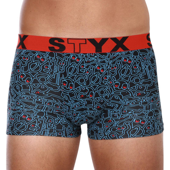 3PACK Мъжки боксерки Styx изкуство спортна гума с големи размери (3R12672)