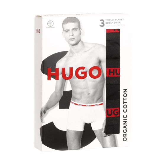 3PACK Мъжки боксерки HUGO черено (50496713 002)