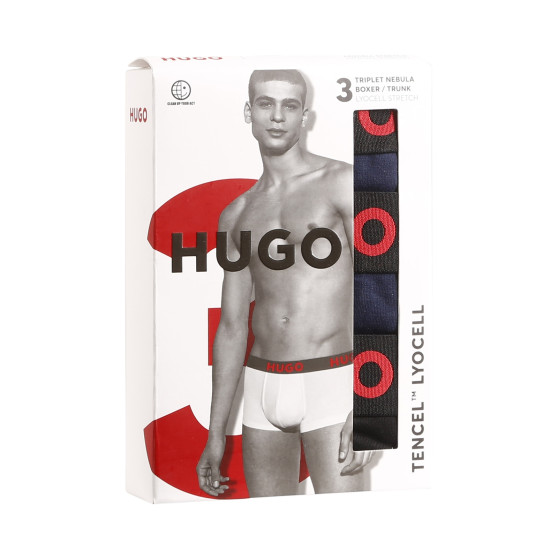 3PACK Мъжки боксерки HUGO многоцветен (50496723 406)