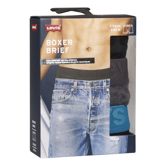 3PACK Мъжки боксерки Levis многоцветен (905045001 023)