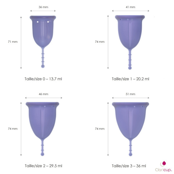 Менструална чашка Claricup Violet 0 (CLAR05)