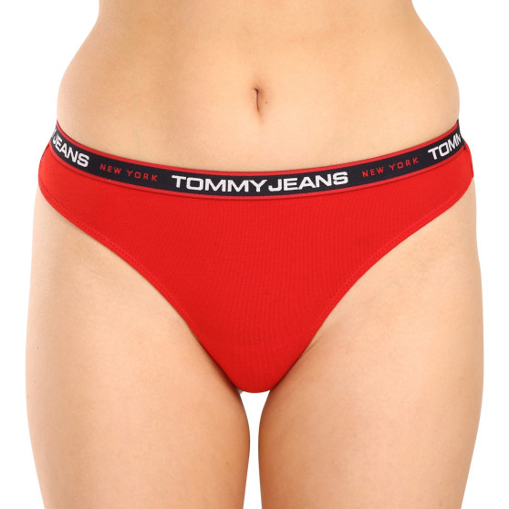 3PACK Дамски стрингове Tommy Hilfiger извънгабаритен multicolor (UW0UW04709 0WE)