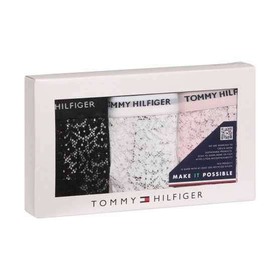 3PACK Дамски стрингове Tommy Hilfiger извънгабаритен multicolor (UW0UW04896 0SK)