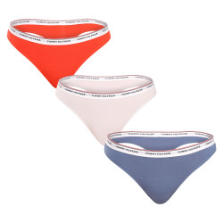 3PACK Дамски стрингове Tommy Hilfiger извънгабаритен multicolor (UW0UW04894 0V7)