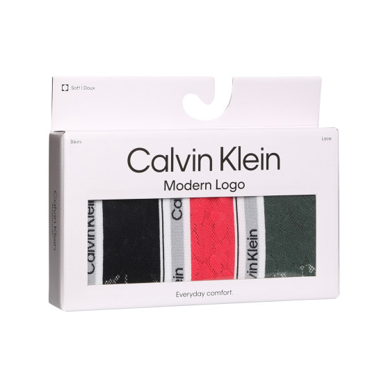 3PACK дамски бикини Calvin Klein извънгабаритен multicolour (QD5080E-GP6)