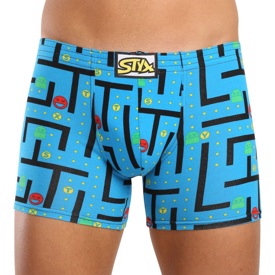 3PACK Мъжки боксерки Styx long изкуство класическа гума multicolour (3F12914)