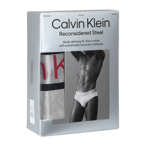 3PACK мъжки слипове Calvin Klein черено (NB3129A-GIW)