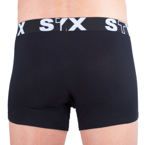 3PACK Мъжки боксерки Styx спортни еластични oversize черни (3R960)