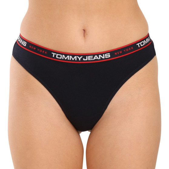 3PACK Дамски стрингове Tommy Hilfiger извънгабаритен multicolor (UW0UW04709 0VA)