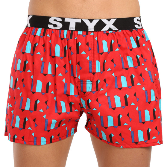 3PACK Мъжки боксерки Styx изкуство спорт гума многоцветен (3B15690)