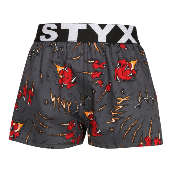 3PACK Детски боксерки Styx изкуство спортна гума многоцветен (3BJ15245)