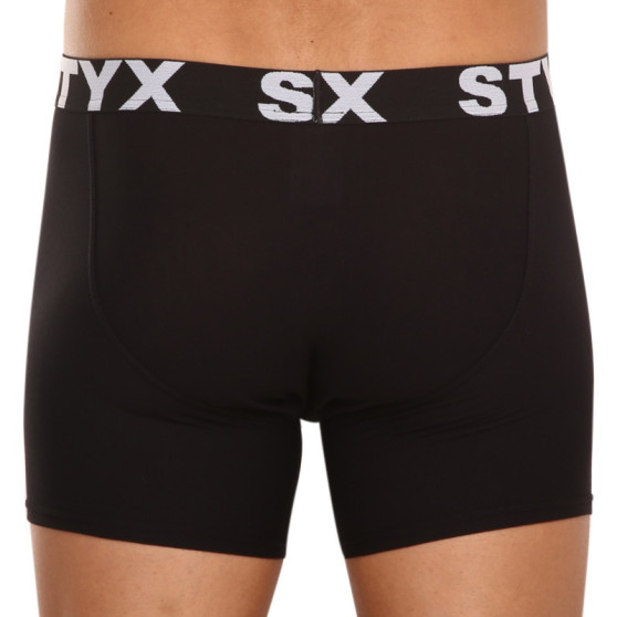 5PACK Мъжки боксерки Styx спортни еластични oversize черни (5R960)