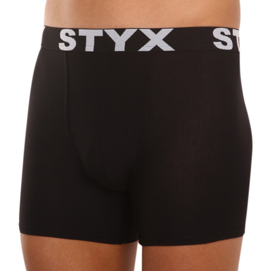 5PACK Мъжки боксерки Styx спортни еластични oversize черни (5R960)