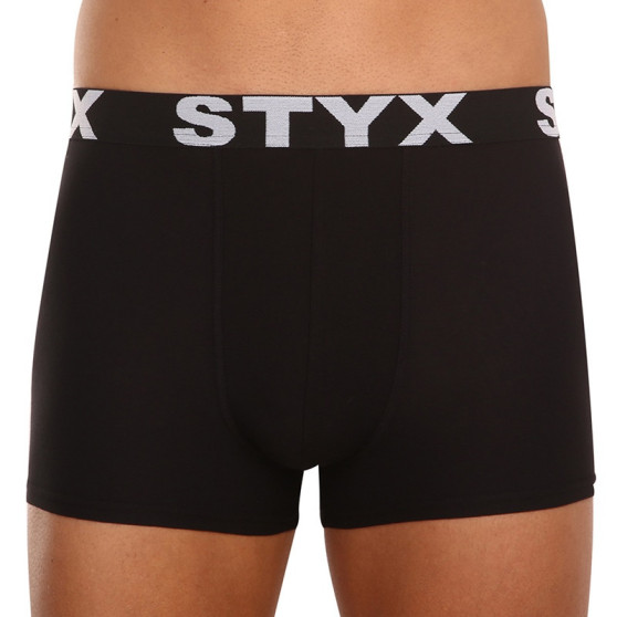 5PACK Мъжки боксерки Styx спортни еластични oversize черни (5R960)