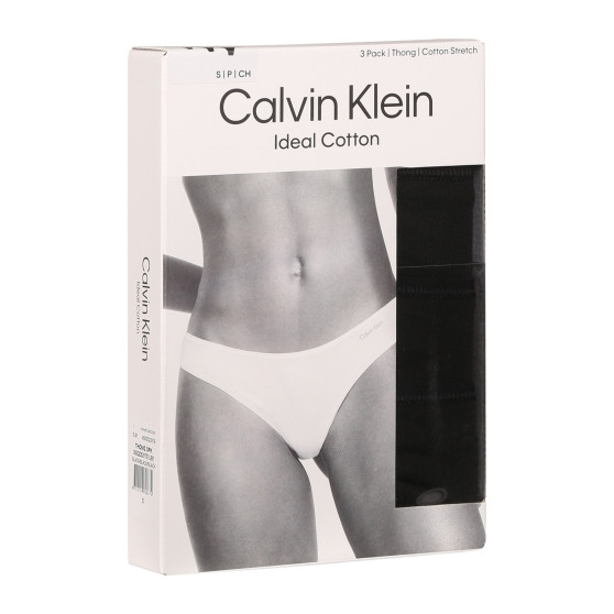 3PACK дамски стрингове Calvin Klein черено (QD5217E-UB1)