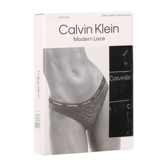 3PACK дамски бикини Calvin Klein черено (QD5069E-UB1)