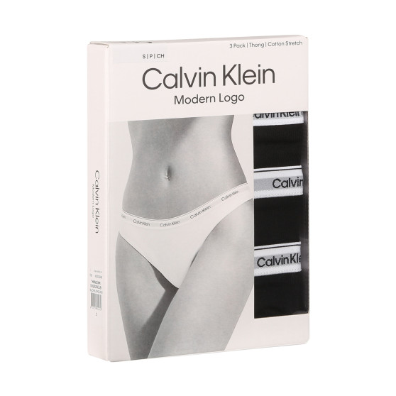 3PACK дамски стрингове Calvin Klein черено (QD5209E-UB1)