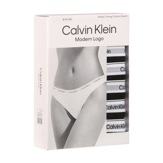 5PACK дамски стрингове Calvin Klein черено (QD5221E-UB1)