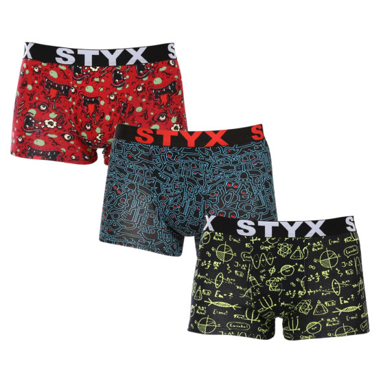 3PACK Мъжки боксерки Styx art sports rubber multicolour (3G12612)