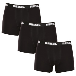 3PACK Мъжки боксерки Nedeto Rebel черено (3NBR001)