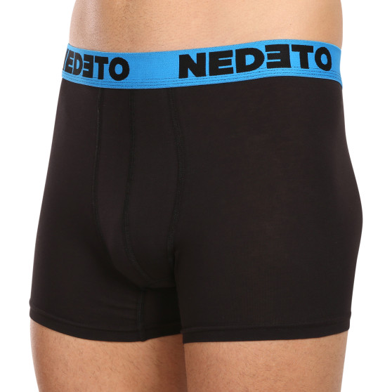 3PACK Мъжки боксерки Nedeto черено (3NB002)