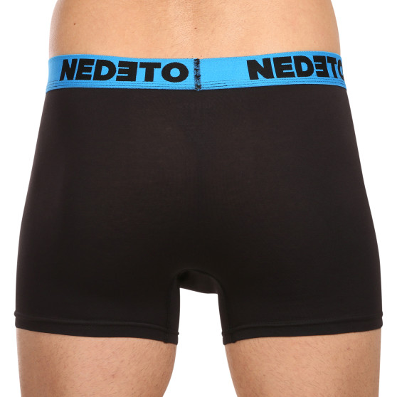 3PACK Мъжки боксерки Nedeto черено (3NB002)