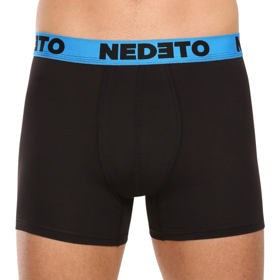 7PACK Мъжки боксерки Nedeto черено (7NB002b)