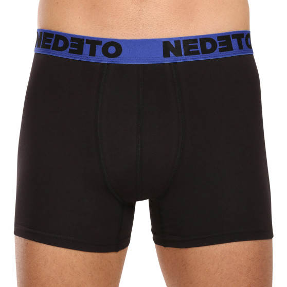 7PACK Мъжки боксерки Nedeto черено (7NB002b)